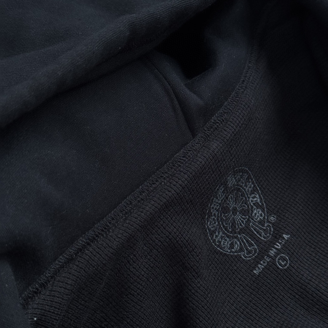 Chrome Hearts 克罗心 蓝色梵文字母logo拉链卫衣 外套 长袖 黑蓝 A5 CH-04533475