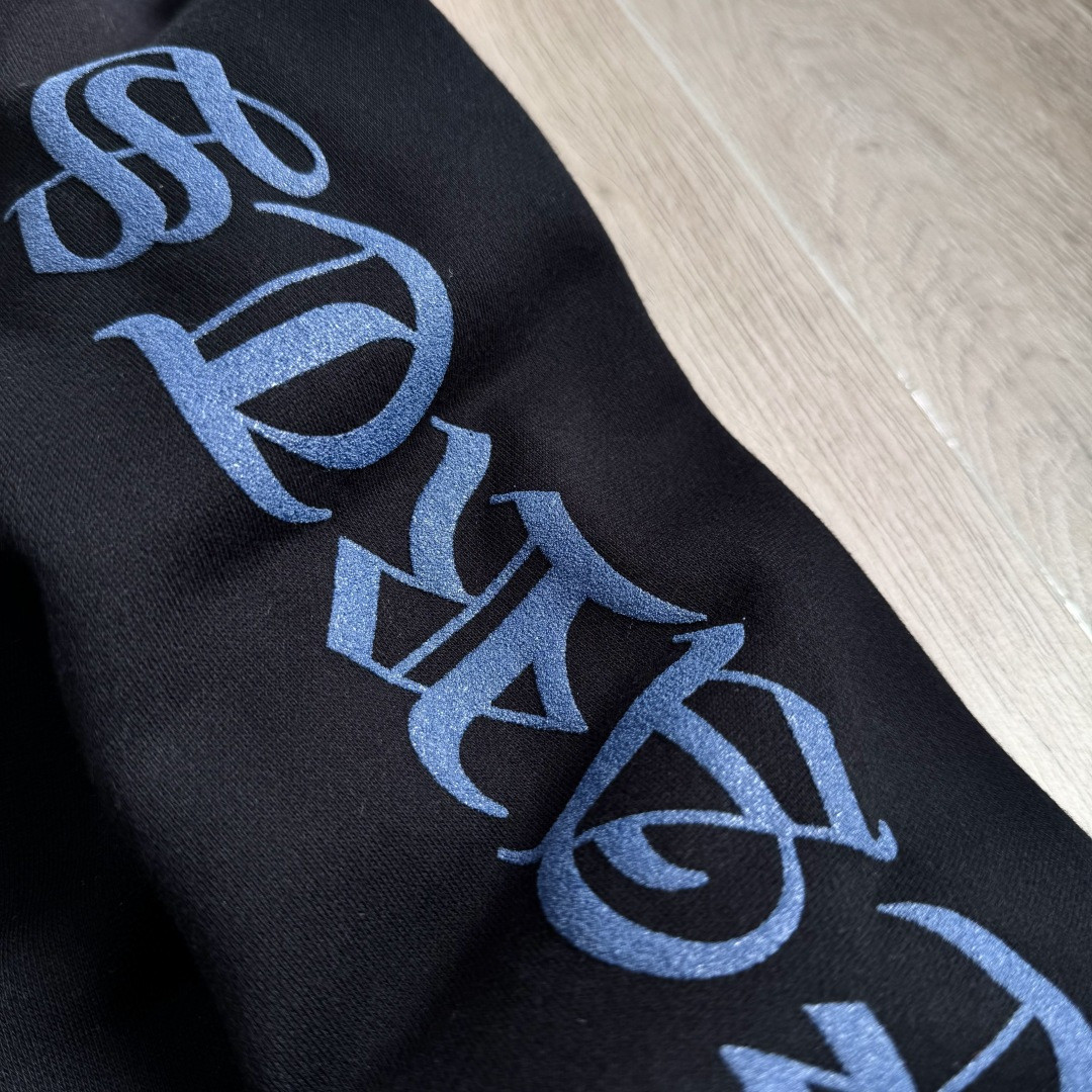 Chrome Hearts 克罗心 蓝色梵文字母logo拉链卫衣 外套 长袖 黑蓝 A5 CH-04533475