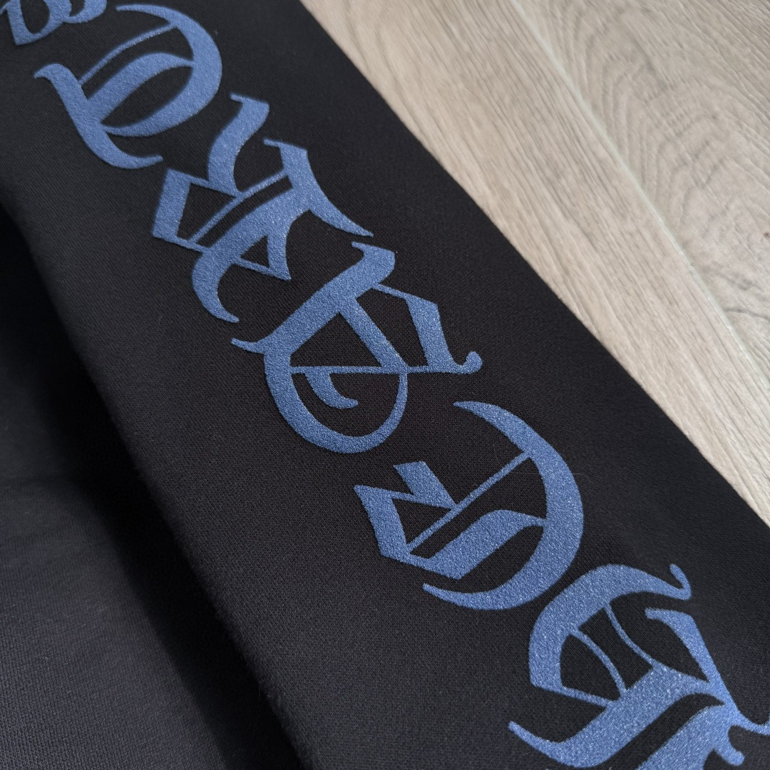 Chrome Hearts 克罗心 蓝色梵文字母logo拉链卫衣 外套 长袖 黑蓝 A5 CH-04533475