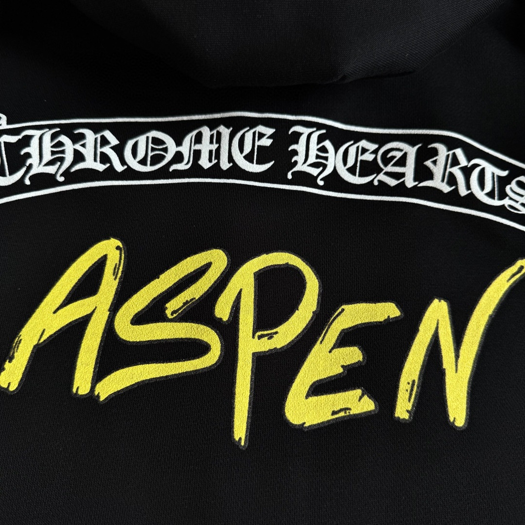 Chrome Hearts 克罗心 花臂ASPEN限定款拉链卫衣 外套 长袖 黑黄 A5 CH-20230013