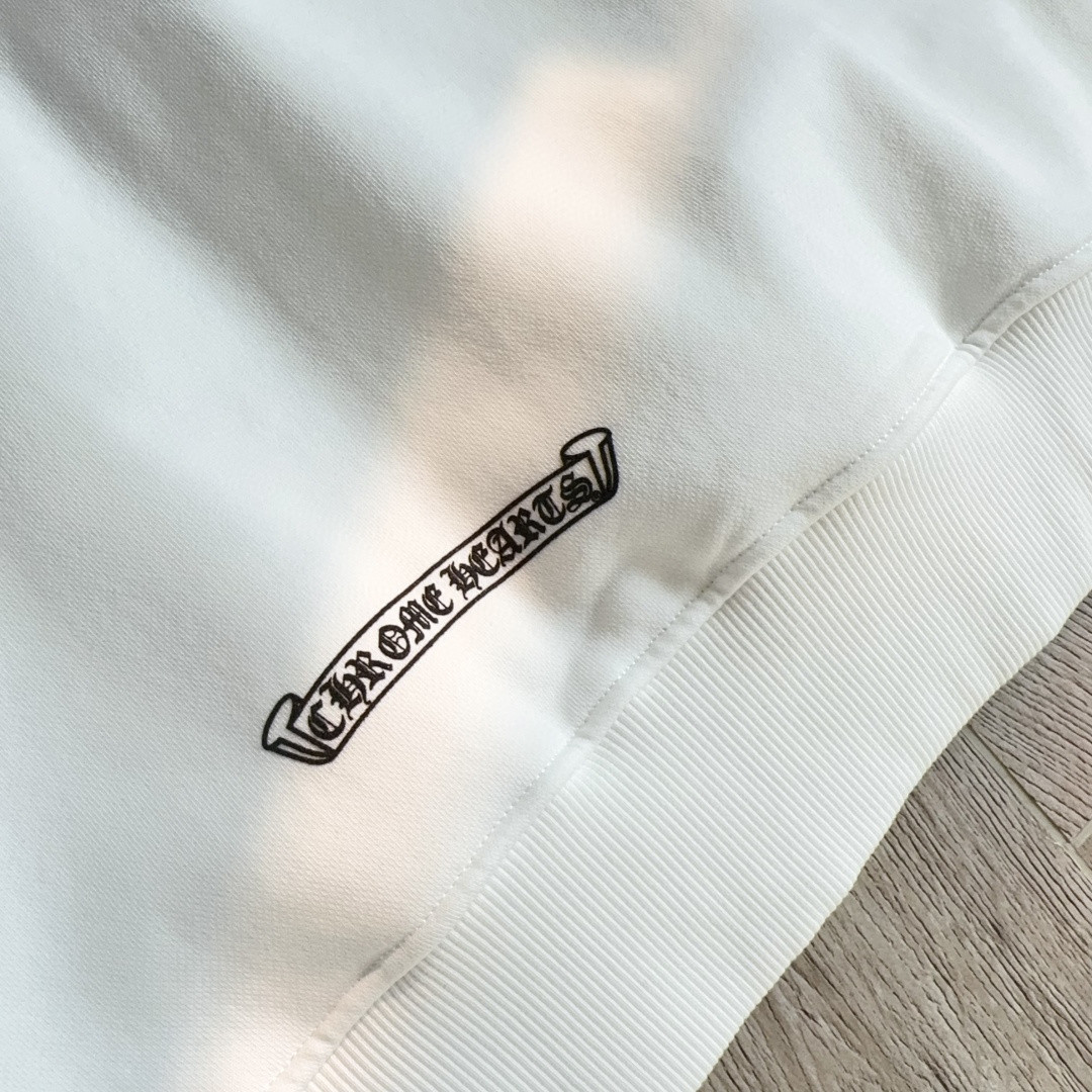 Chrome Hearts 克罗心 经典卷轴印花拉链卫衣 外套 长袖 白色 A5 CH-4311620