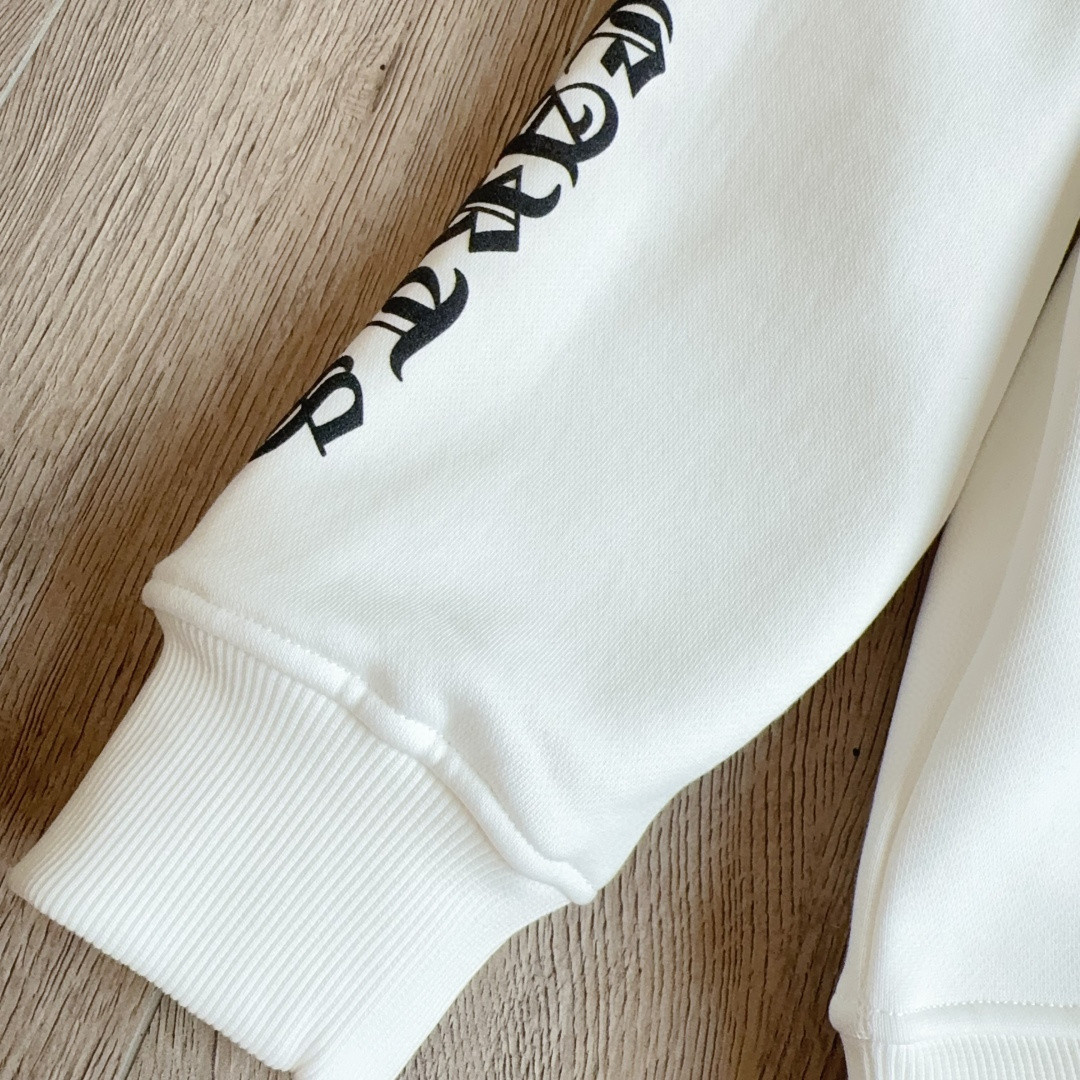 Chrome Hearts 克罗心 经典卷轴印花拉链卫衣 外套 长袖 白色 A5 CH-4311620