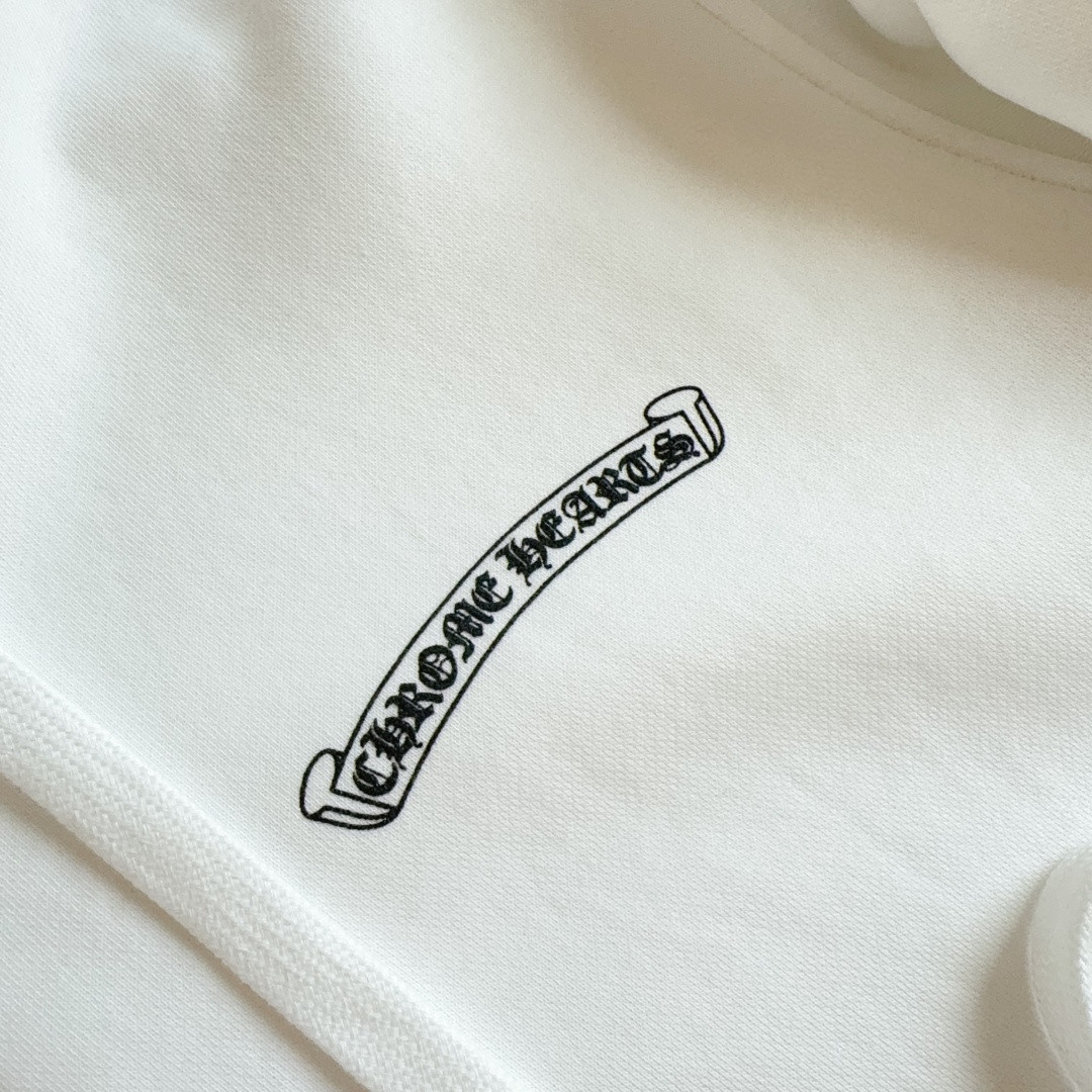 Chrome Hearts 克罗心 经典卷轴印花拉链卫衣 外套 长袖 白色 A5 CH-4311620