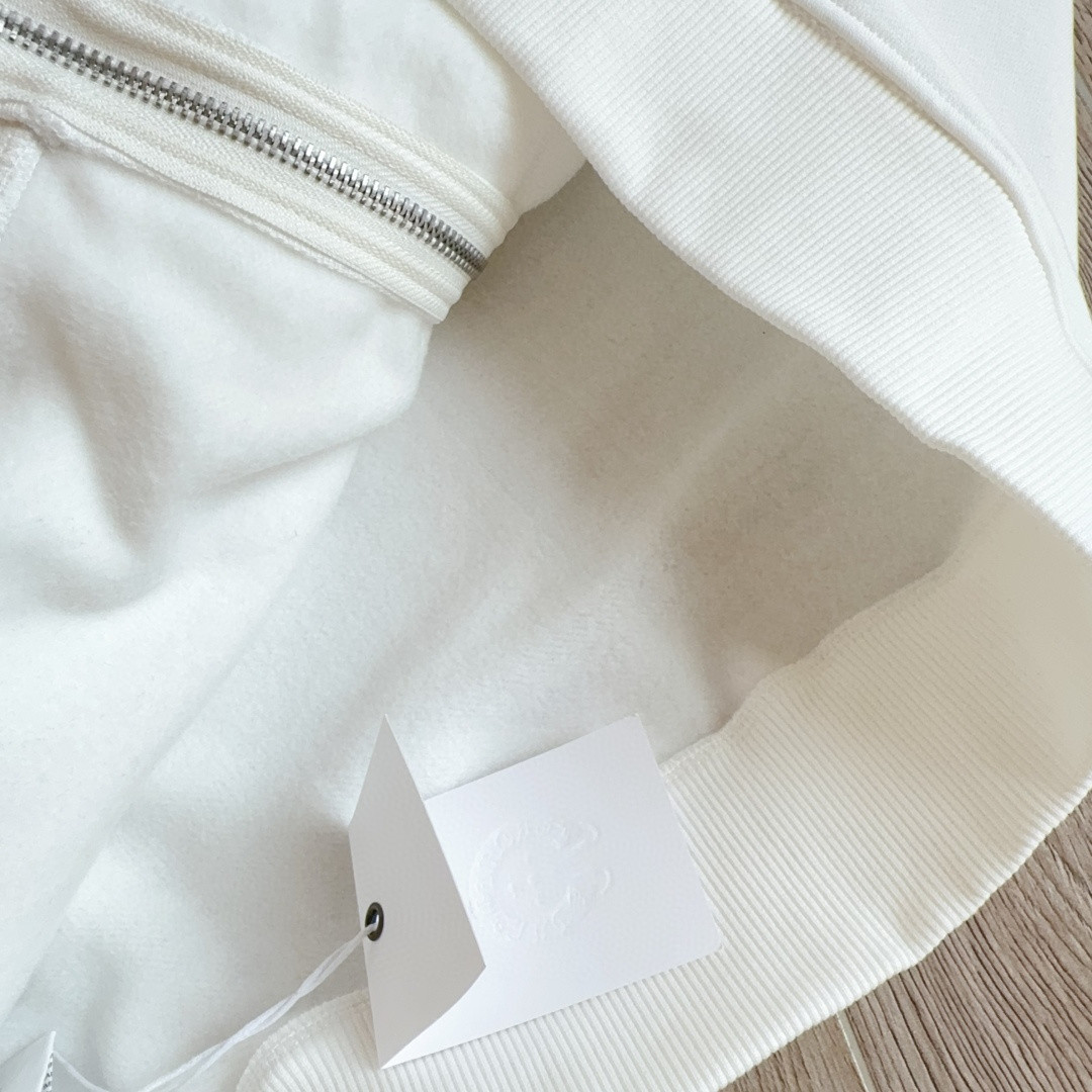 Chrome Hearts 克罗心 经典卷轴印花拉链卫衣 外套 长袖 白色 A5 CH-4311620