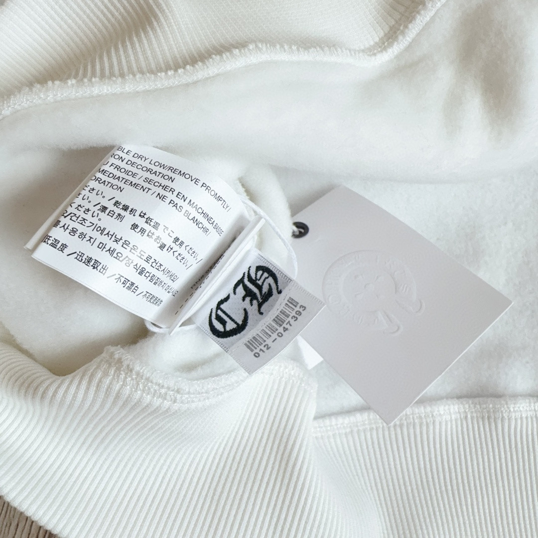 Chrome Hearts 克罗心 经典卷轴印花拉链卫衣 外套 长袖 白色 A5 CH-4311620