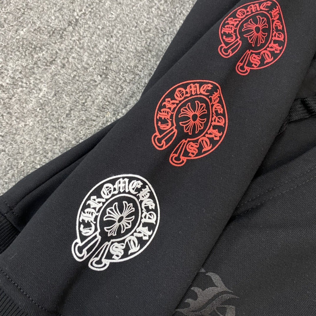 Chrome Hearts 克罗心 彩色马蹄印花拉链卫衣 外套 长袖 黑色 A5 CH-202205301