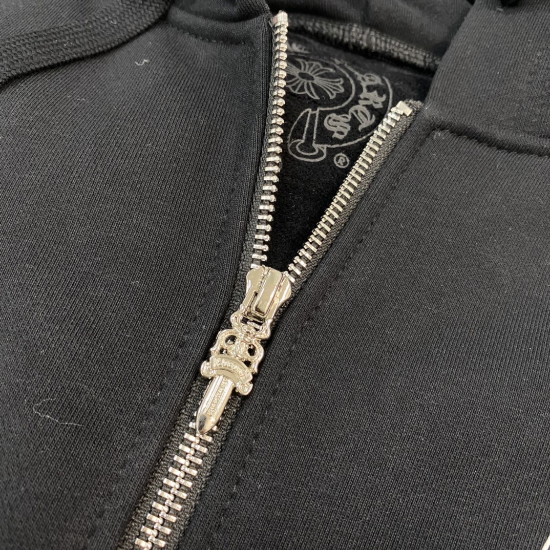 Chrome Hearts 克罗心 彩色马蹄印花拉链卫衣 外套 长袖 黑色 A5 CH-202205301