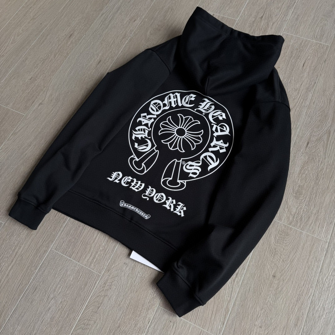 Chrome Hearts 克罗心 马蹄城市限定拉链卫衣 外套 长袖 黑色 A5 CH-412272