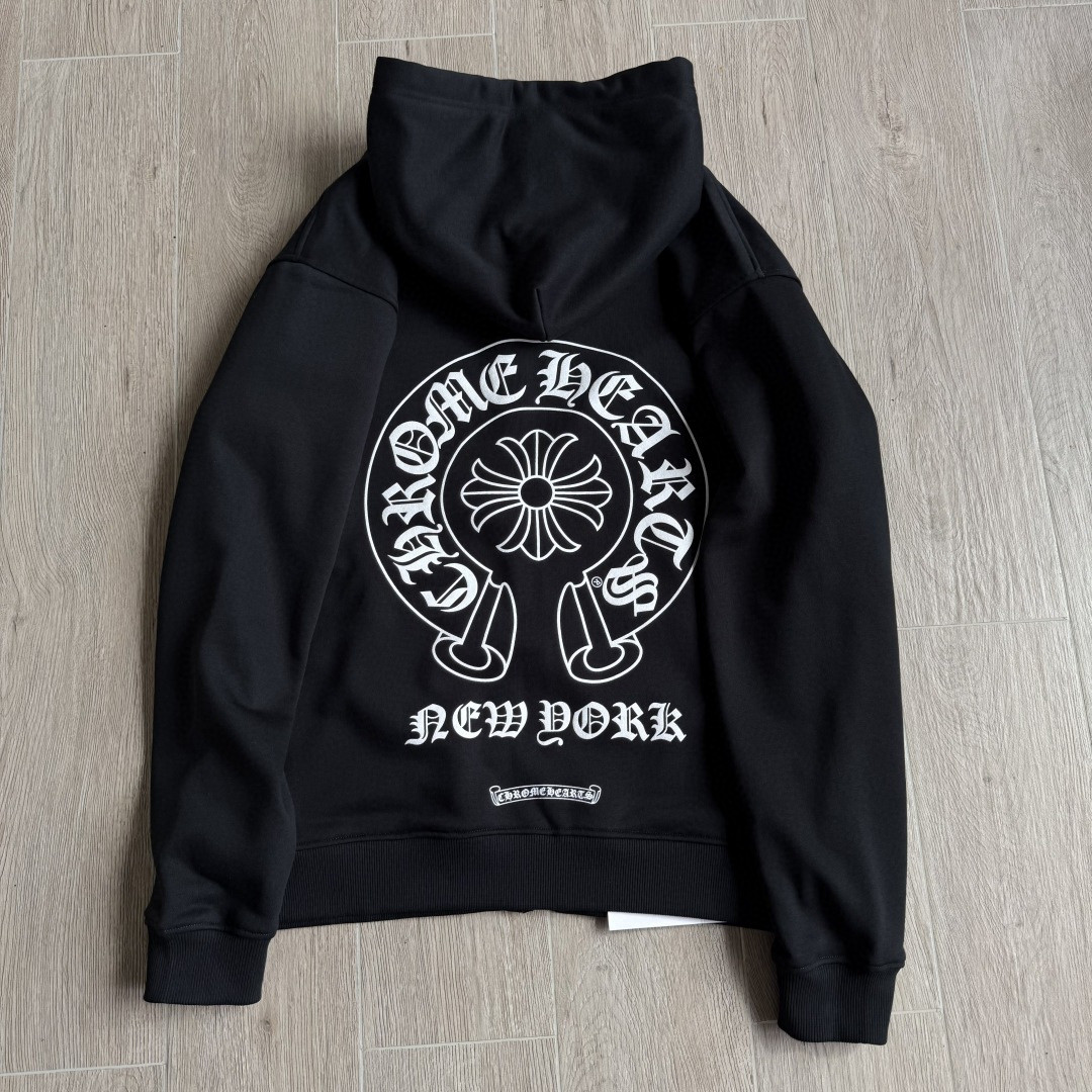 Chrome Hearts 克罗心 马蹄城市限定拉链卫衣 外套 长袖 黑色 A5 CH-412272