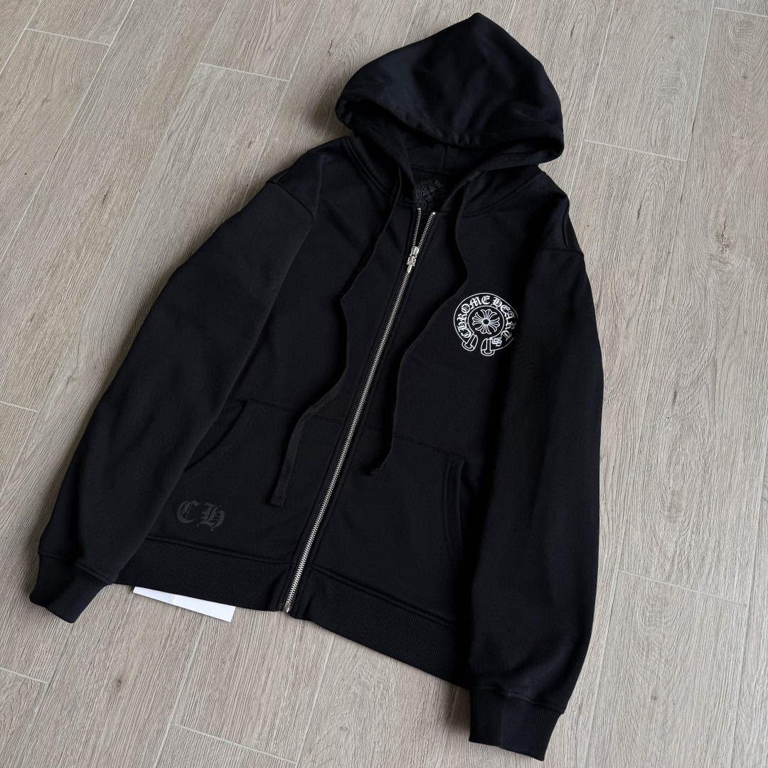 Chrome Hearts 克罗心 马蹄城市限定拉链卫衣 外套 长袖 黑色 A5 CH-412272