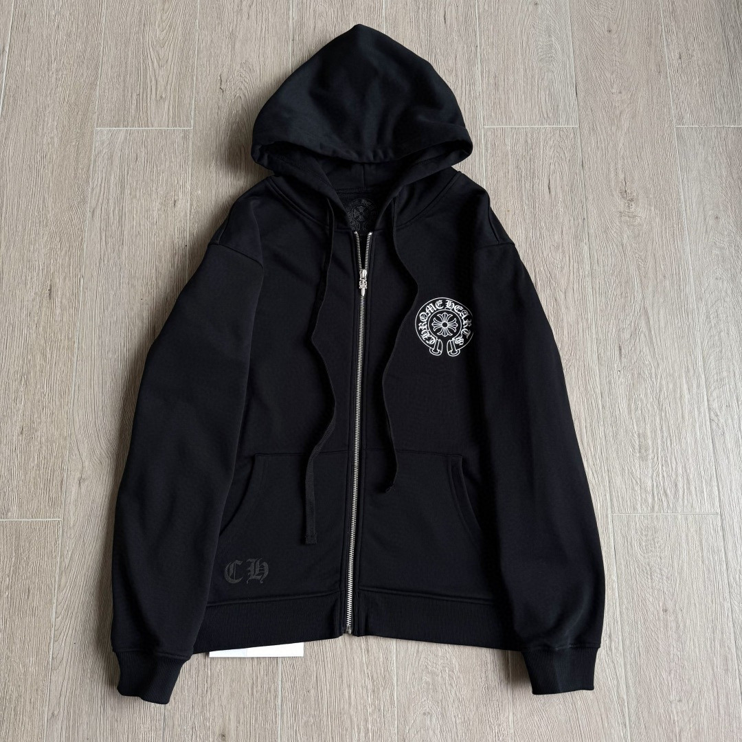 Chrome Hearts 克罗心 马蹄城市限定拉链卫衣 外套 长袖 黑色 A5 CH-412272