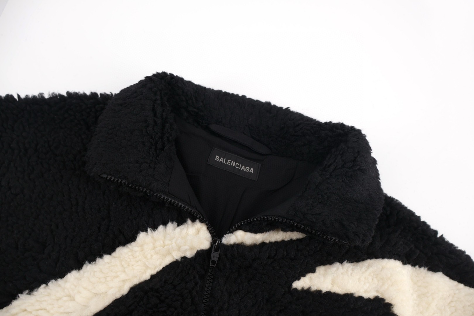 Balenciaga 巴黎世家 大圆环摇粒绒外套 卫衣 夹克 长袖 黑色 C0 850858TMQ261000