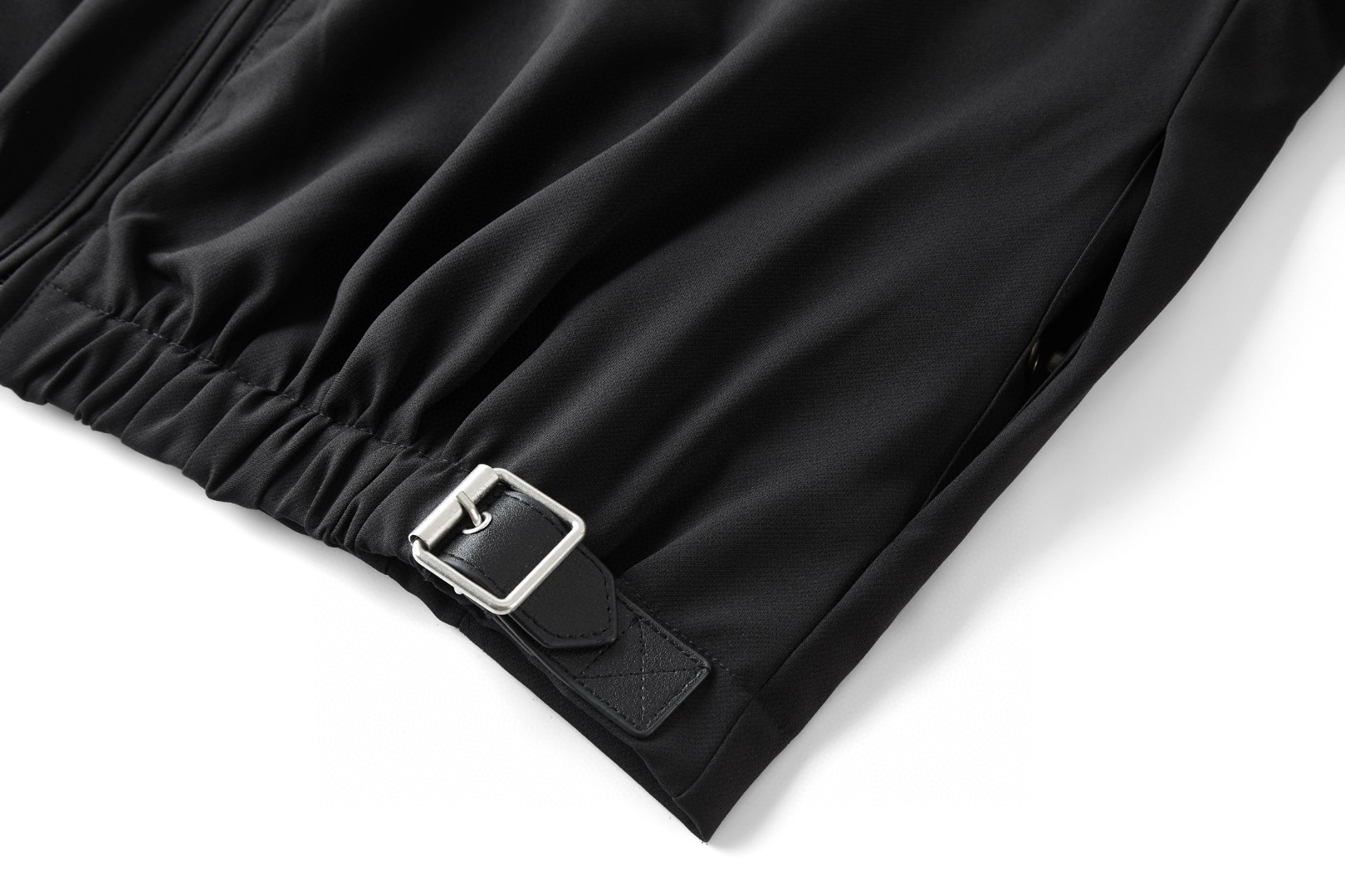 Loewe 罗意威 皮标松紧腰工装拉链外套 夹克 长袖 秋冬 黑色 C0 