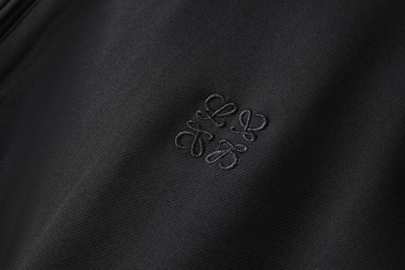 Loewe 罗意威 皮标松紧腰工装拉链外套 夹克 长袖 秋冬 黑色 C0 