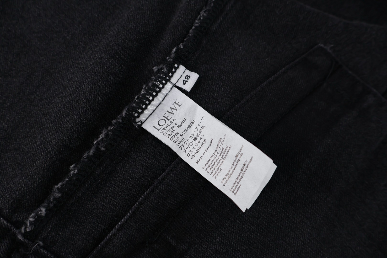 Loewe 罗意威 手臂刺绣牛仔外套 牛仔衣 夹克 长袖 秋冬 蓝色 黑色 C0 H526Y50W41-5320