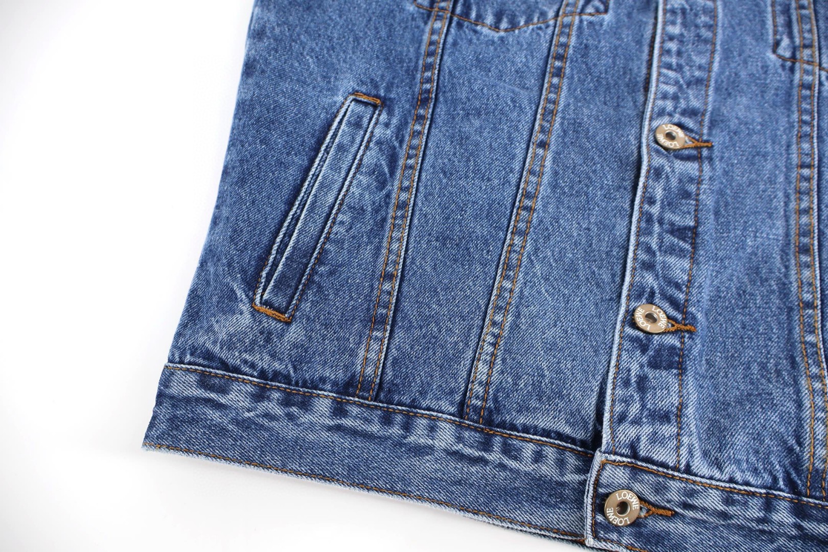 Loewe 罗意威 手臂刺绣牛仔外套 牛仔衣 夹克 长袖 秋冬 蓝色 黑色 C0 H526Y50W41-5320