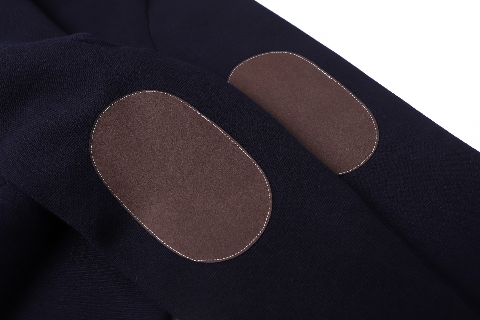 MIU MIU 缪缪 翻领皮革徽标拉链外套 夹克 长袖 保暖 棕蓝色 C0 MMJ149-18HN-F057W-S-OOO