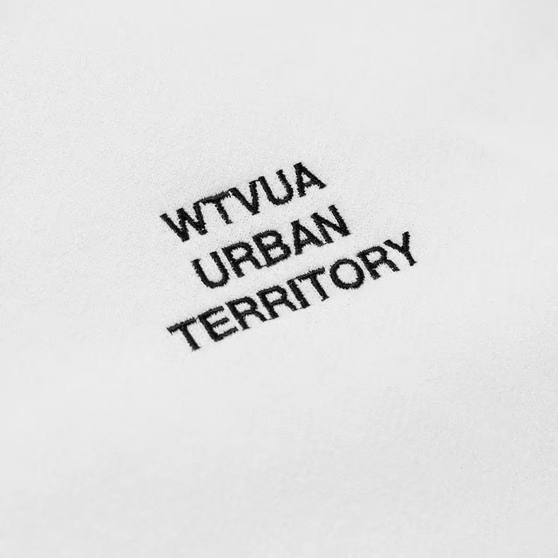 WTAPS 半拉链刺绣套头卫衣 长袖 黑色 白色 灰色 A5 242ATDT-CSM20