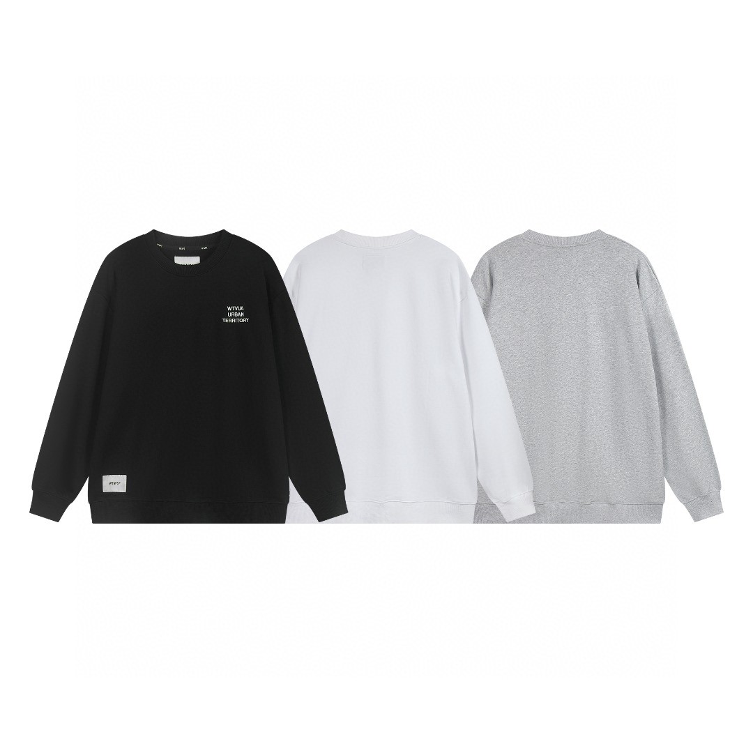 WTAPS Champion 套头卫衣 长袖 黑色 白色 灰色 A5 251ATDT-CSM05