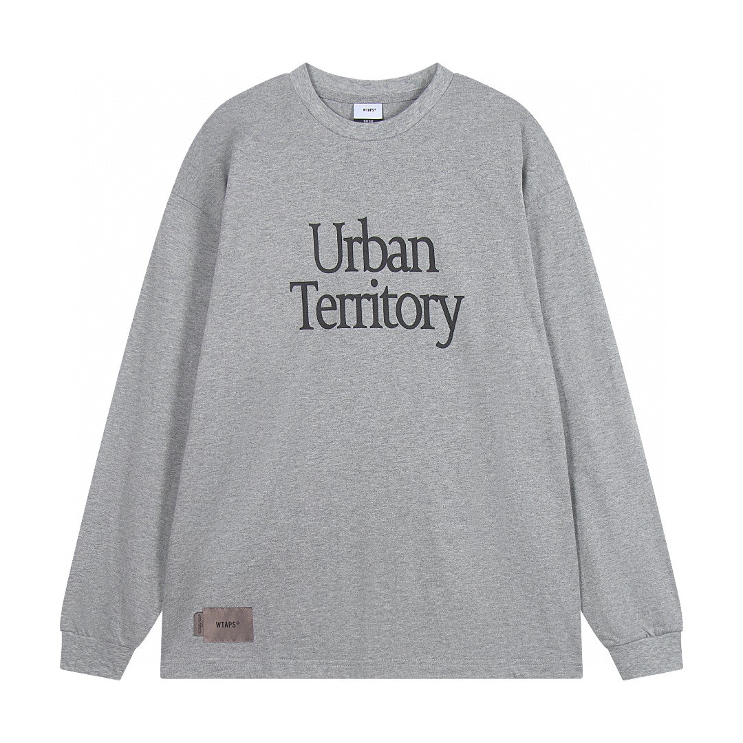 WTAPS DOT SIGHT LS COTTON 圆领T恤 卫衣 长袖 黑色 白色 灰色 A5 2423234D-CSM01S