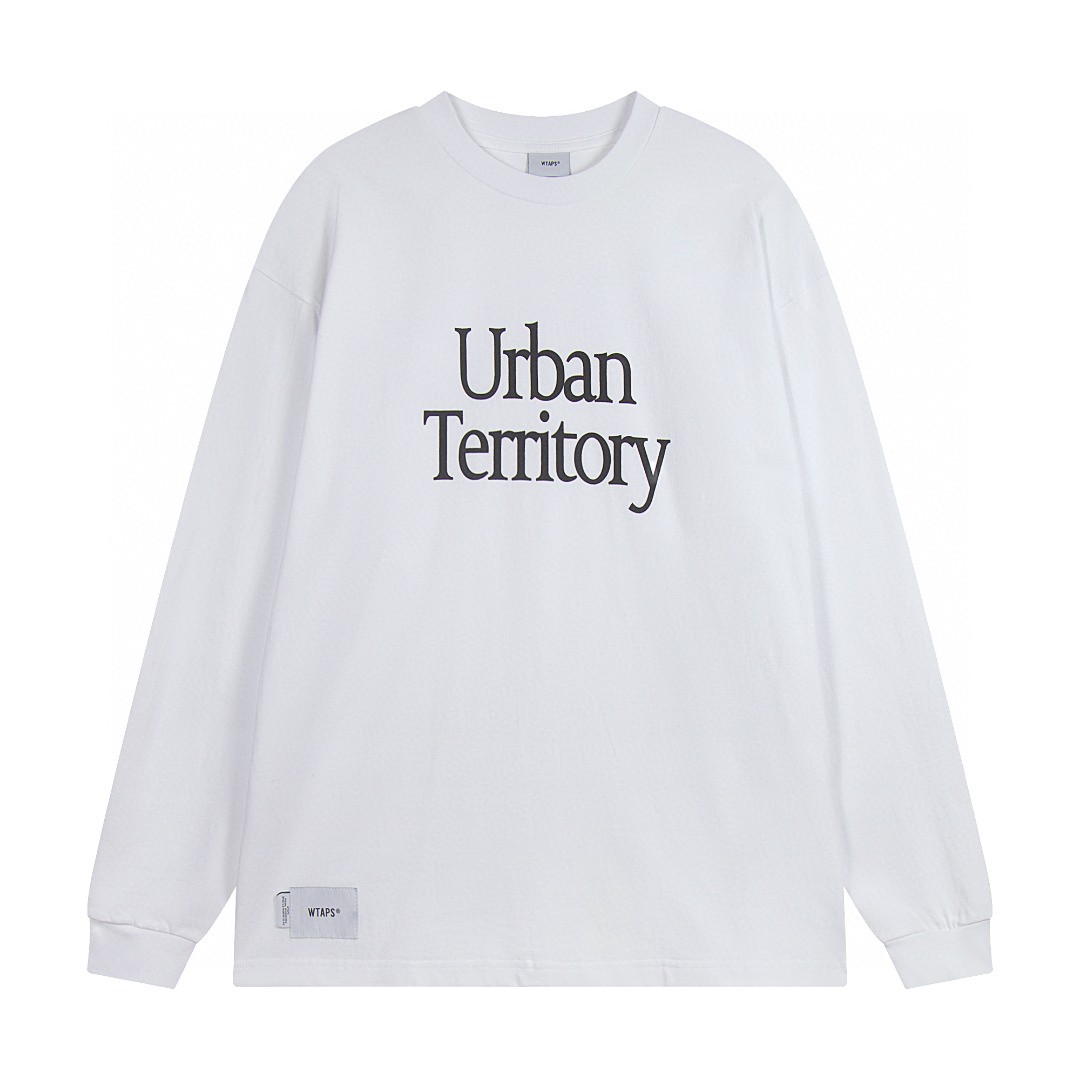WTAPS DOT SIGHT LS COTTON 圆领T恤 卫衣 长袖 黑色 白色 灰色 A5 2423234D-CSM01S