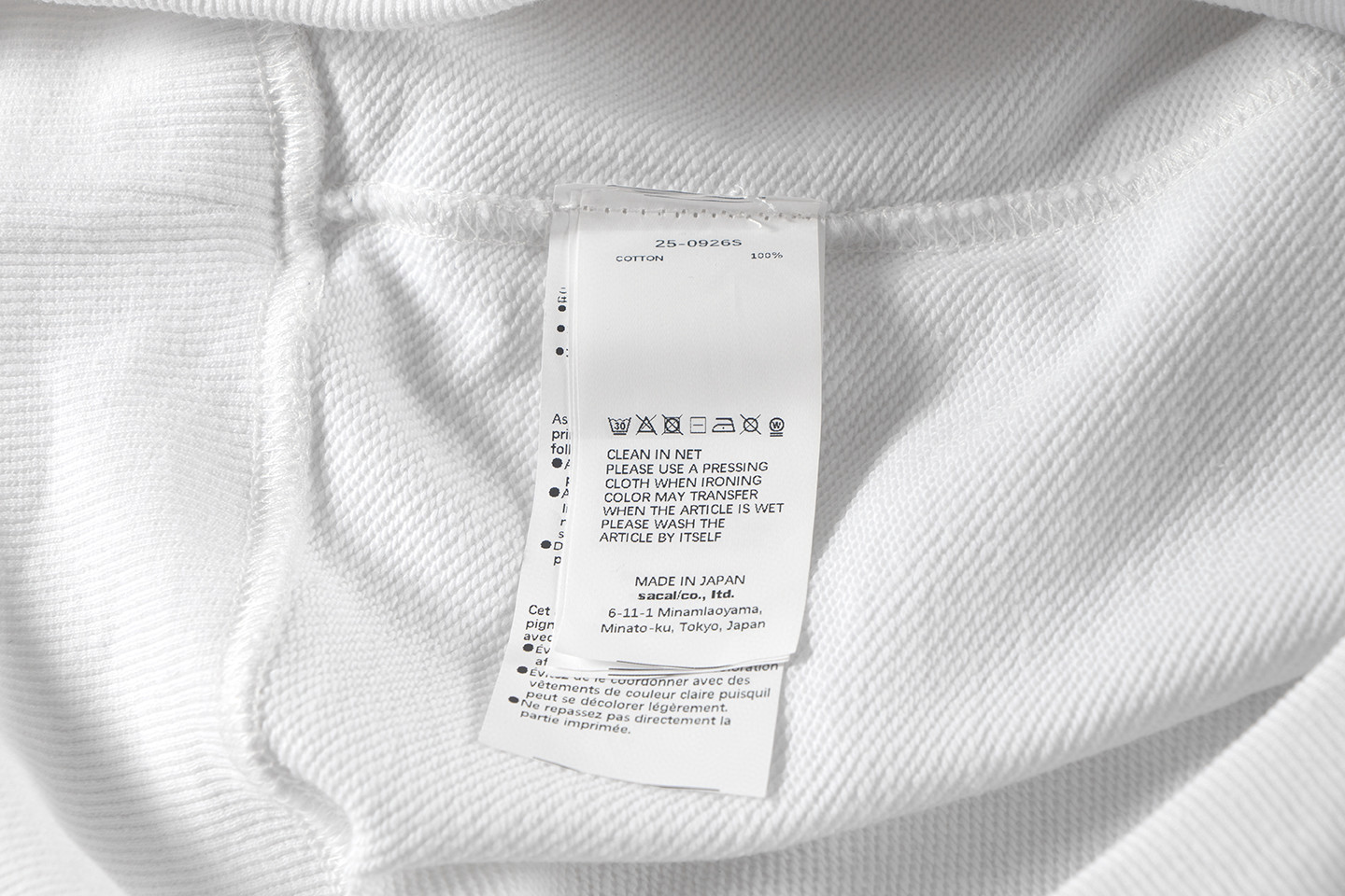 WTAPS Sacai 联名圆领卫衣 长袖 黑色 白色 A5 2423234D-CSM02S