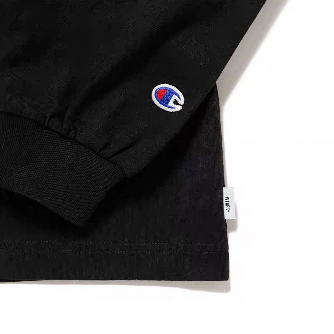 WTAPS Champion 联名冠军T恤 卫衣 长袖 灰色 黑色 A5 242HBCHD-CSM02S