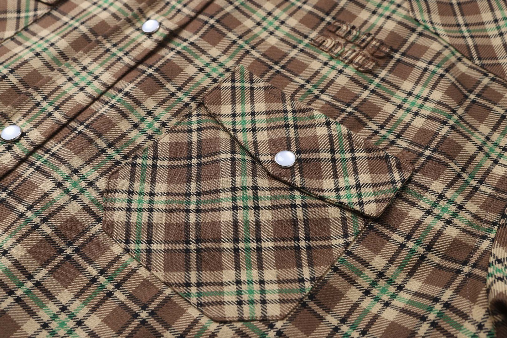 MIU MIU 缪缪 翻领单排扣格子衬衫 外套 长袖 B0 MK1969-174R-F0C59