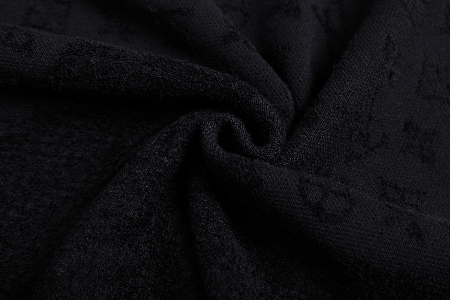 LOUIS VUITTON 路易威登 LV 斜纹提花针织帽衫 连帽卫衣 外套 长袖 黑色 蓝色 B0 1AHCMY