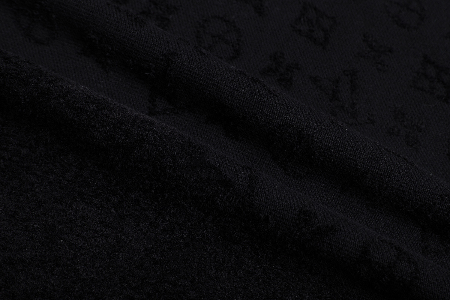 LOUIS VUITTON 路易威登 LV 斜纹提花针织帽衫 连帽卫衣 外套 长袖 黑色 蓝色 B0 1AHCMY