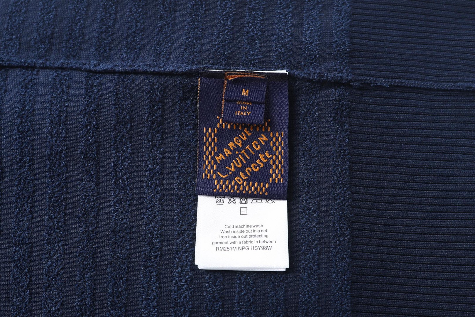 LOUIS VUITTON 路易威登 LV 斜纹提花针织帽衫 连帽卫衣 外套 长袖 黑色 蓝色 B0 1AHCMY