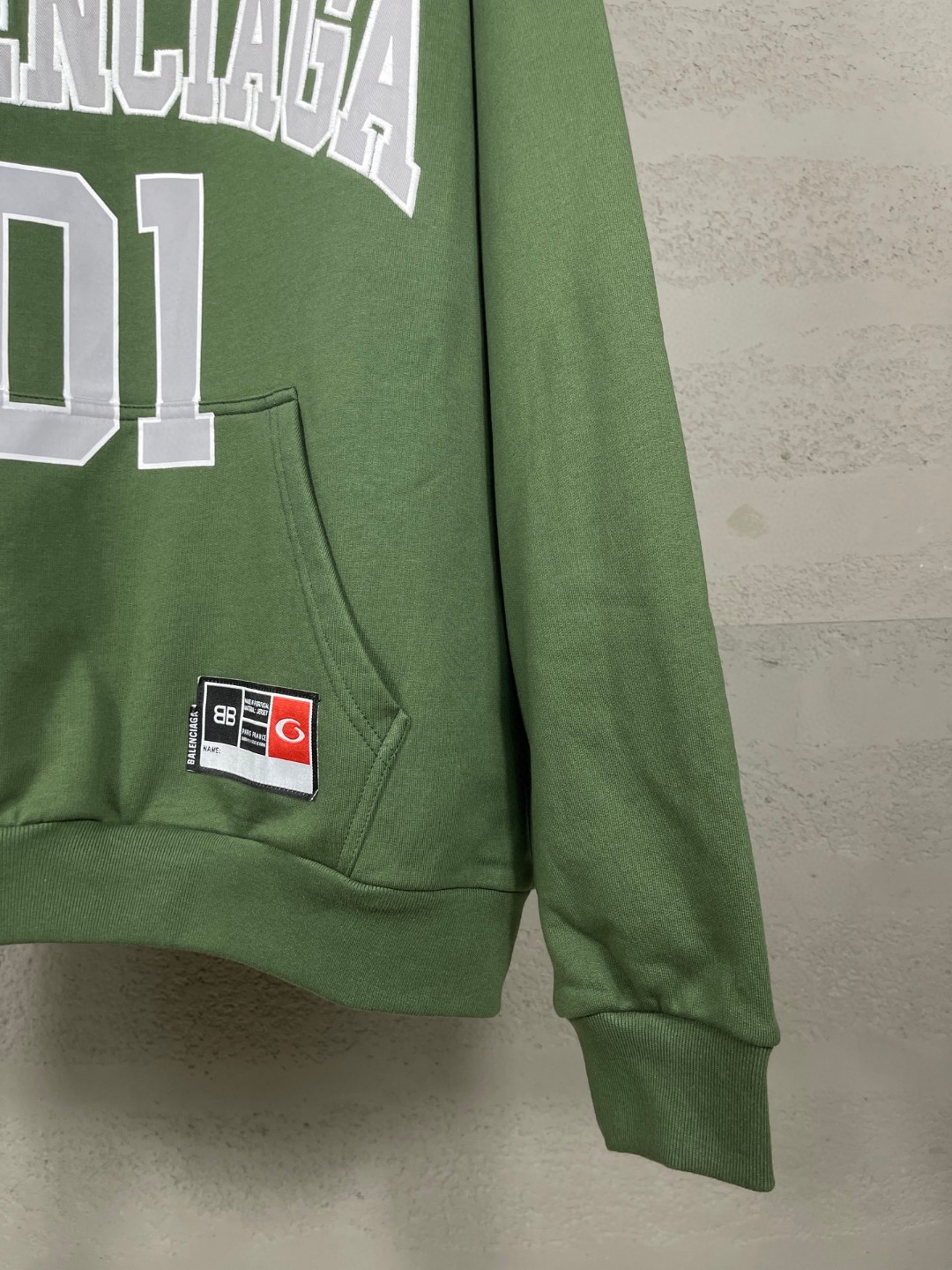 Balenciaga 巴黎世家 篮球球服绣花印花连帽卫衣 外套 长袖 绿色 A5 