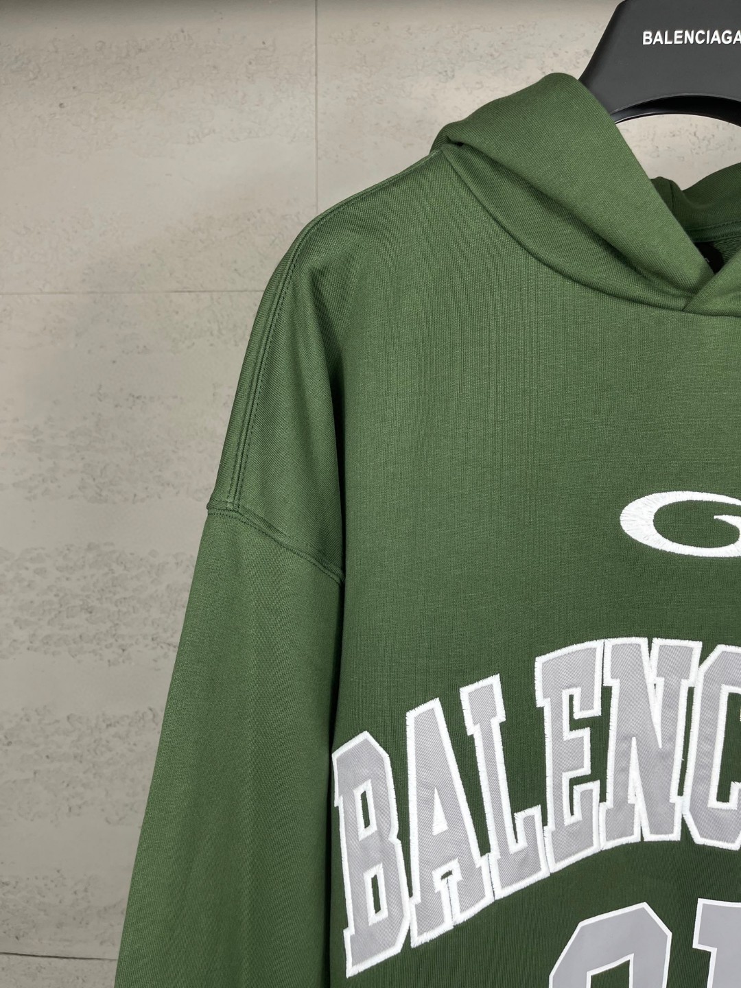 Balenciaga 巴黎世家 篮球球服绣花印花连帽卫衣 外套 长袖 绿色 A5 