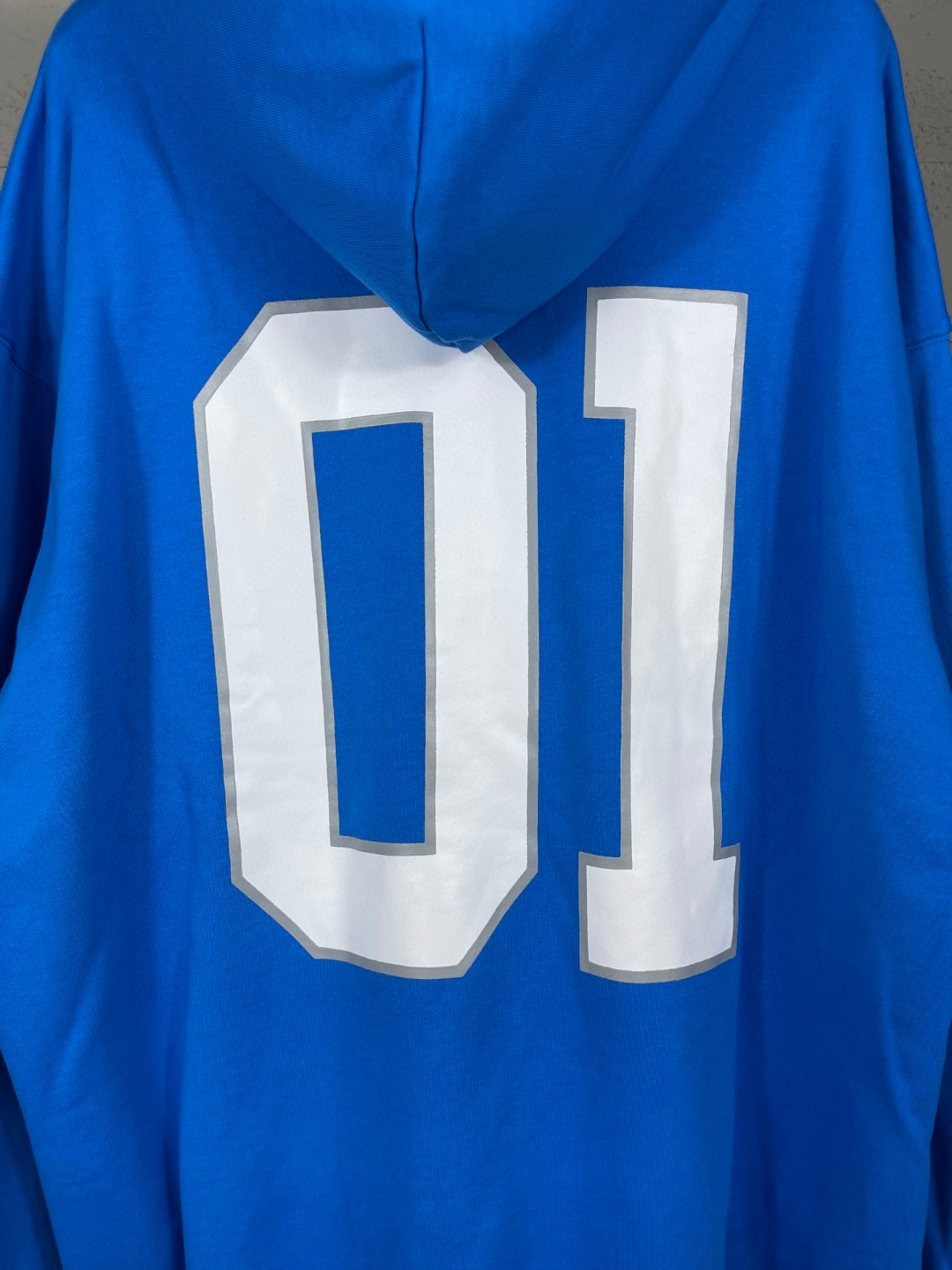 Balenciaga 巴黎世家 篮球球服绣花印花连帽卫衣 外套 长袖 蓝色 A5 821861TRVW84003