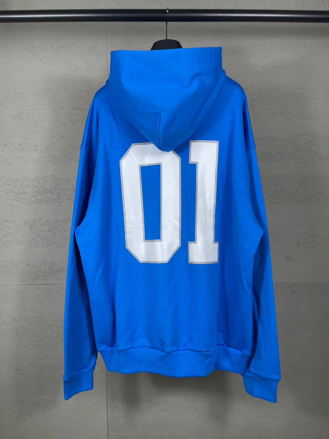 Balenciaga 巴黎世家 篮球球服绣花印花连帽卫衣 外套 长袖 蓝色 A5 821861TRVW84003