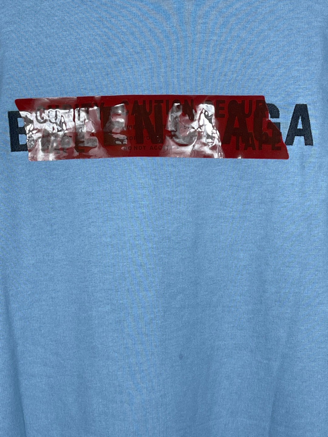 Balenciaga 巴黎世家 前后字母logo刺绣胶带压胶连帽卫衣 外套 长袖 蓝色 A5 767877TSVG18704