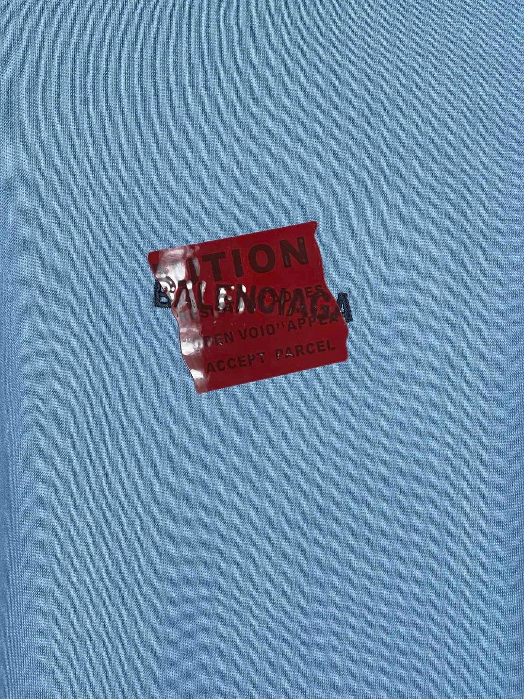 Balenciaga 巴黎世家 前后字母logo刺绣胶带压胶连帽卫衣 外套 长袖 蓝色 A5 767877TSVG18704