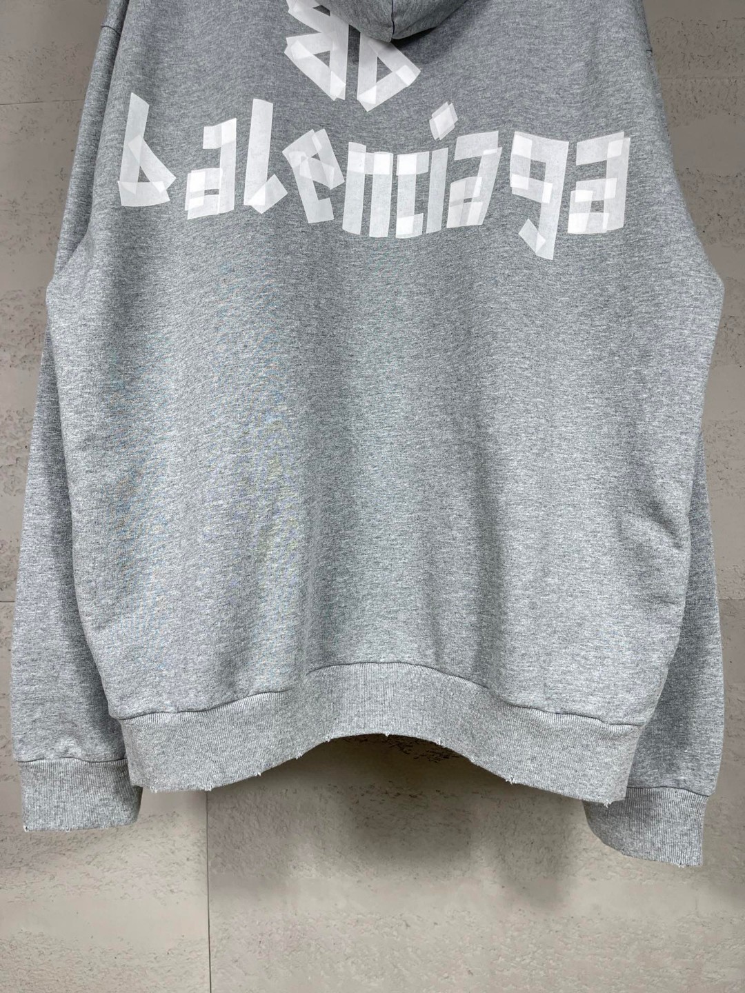 Balenciaga 巴黎世家 胶带直喷印花连帽卫衣 外套 长袖 灰色 B0 744441TRVK21300