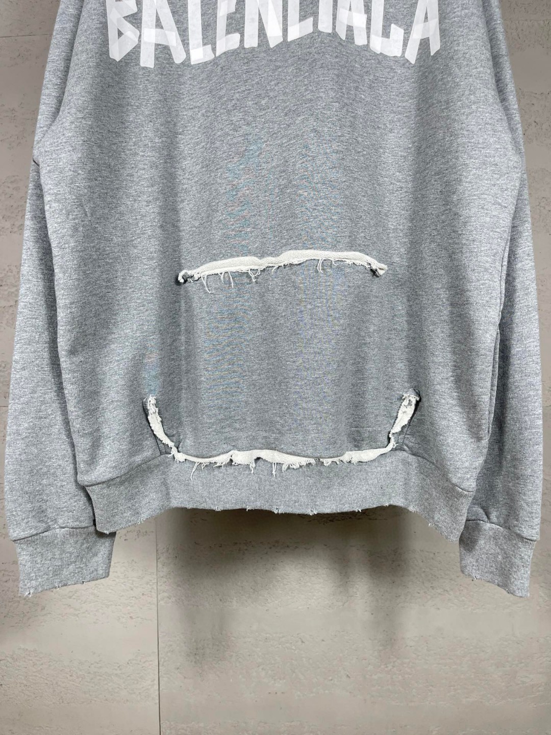 Balenciaga 巴黎世家 胶带直喷印花连帽卫衣 外套 长袖 灰色 B0 744441TRVK21300