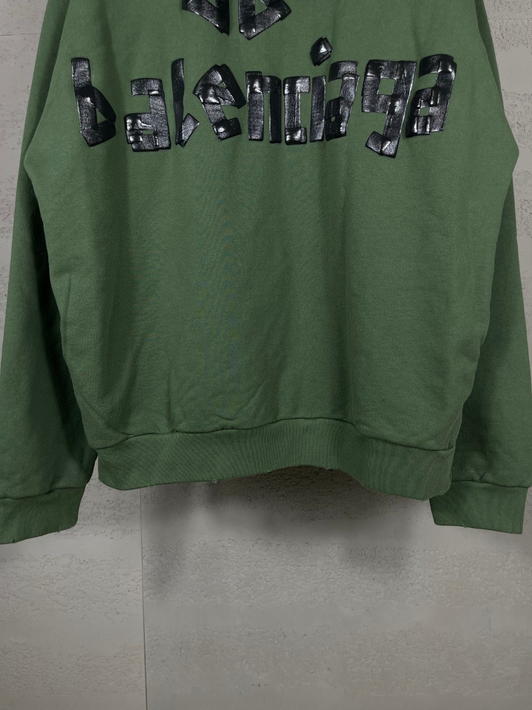 Balenciaga 巴黎世家 胶带直喷印花连帽卫衣 外套 长袖 绿色 B0 744441TQVQ93004