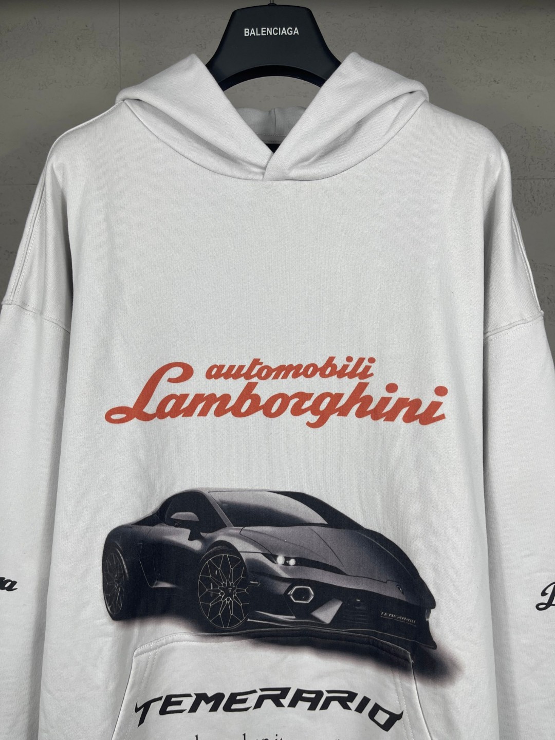 Balenciaga 巴黎世家 兰博基尼 联名款 印花连帽卫衣 外套 长袖  白色 B0 767877TSVT9-9012