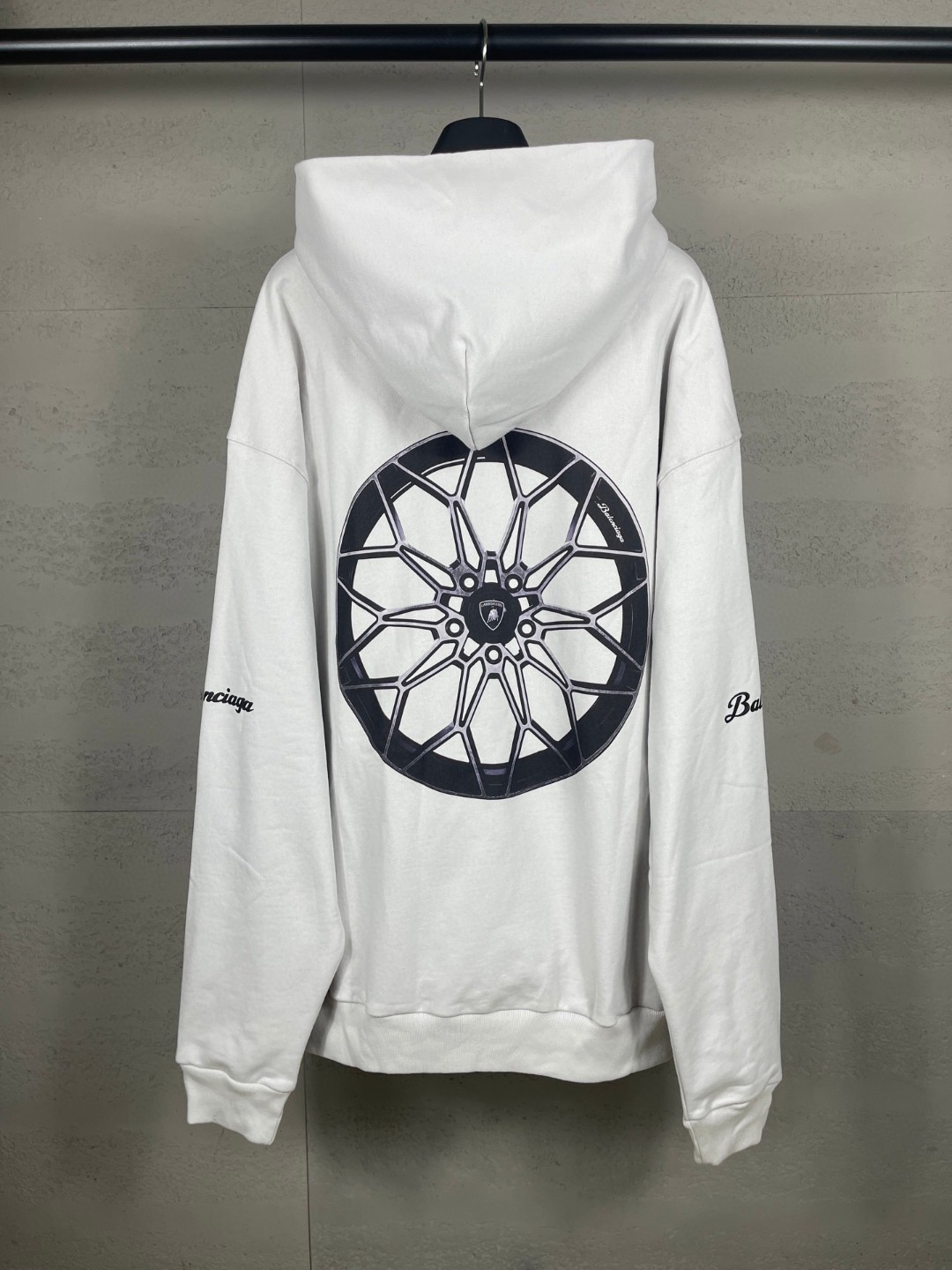 Balenciaga 巴黎世家 兰博基尼 联名款 印花连帽卫衣 外套 长袖  白色 B0 767877TSVT9-9012