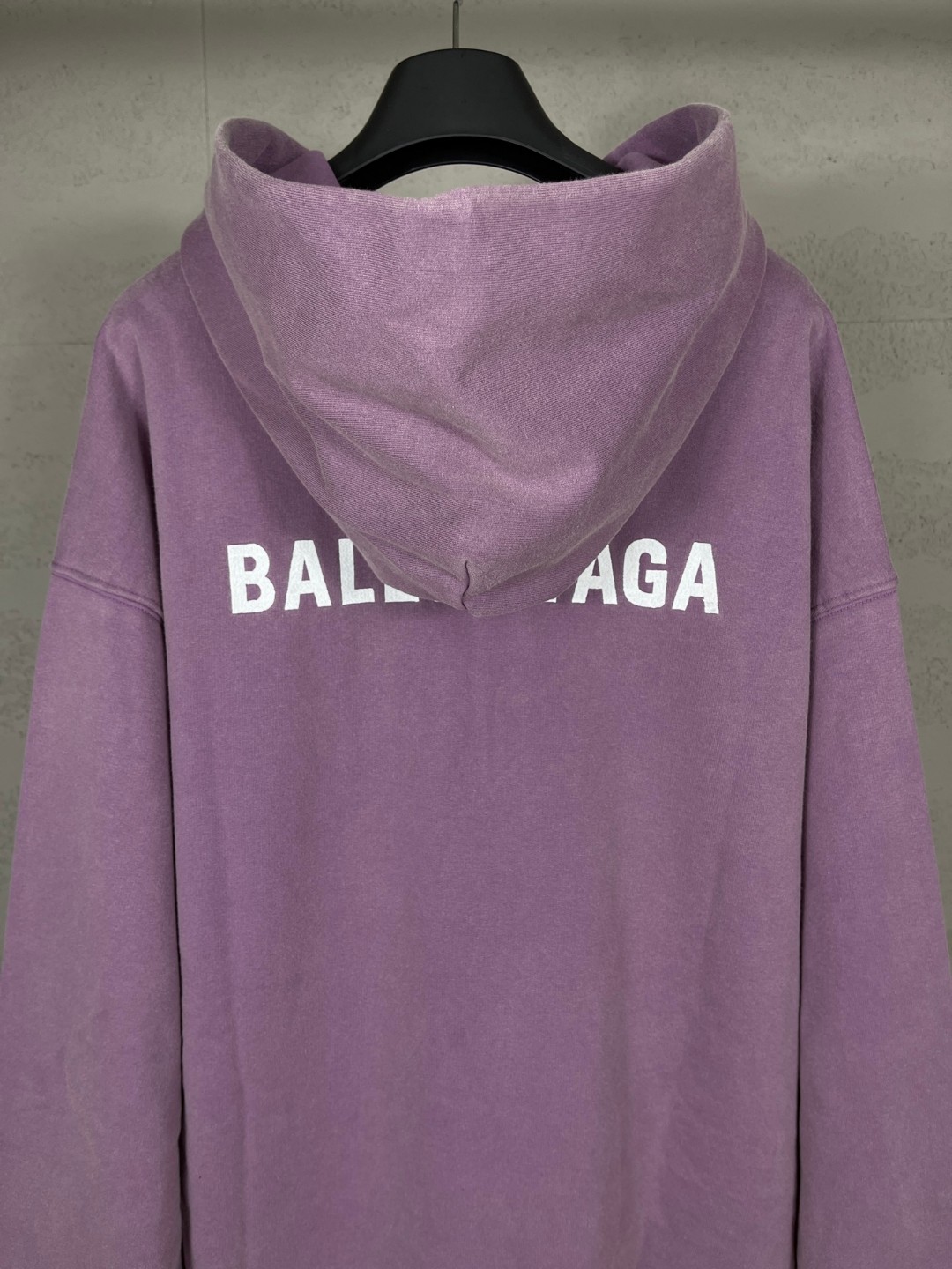 Balenciaga 巴黎世家 logo刺绣水洗做旧连帽卫衣 外套 长袖 紫色 B0 767877TPVK25500