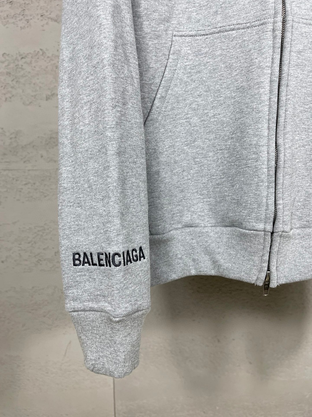 Balenciaga 巴黎世家 夜光外星人直喷印花拉链连帽卫衣 外套 长袖 灰色 B0 826162TSVF41300