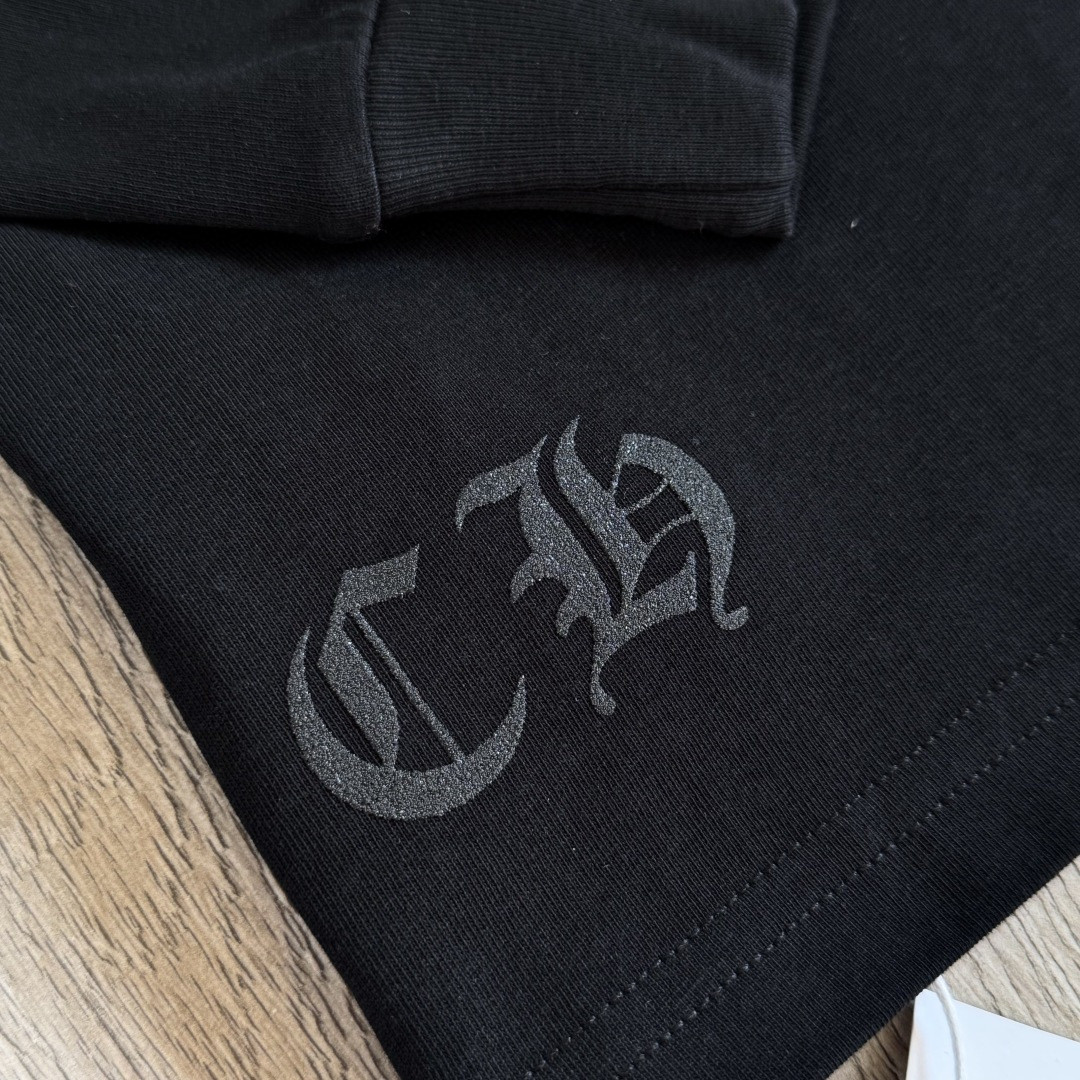 Chrome Hearts 克罗心 Aspen限定 Mattyboy 联名 黑白插肩花臂长袖卫衣 T恤 套头 黑色 A5 CH-66477067