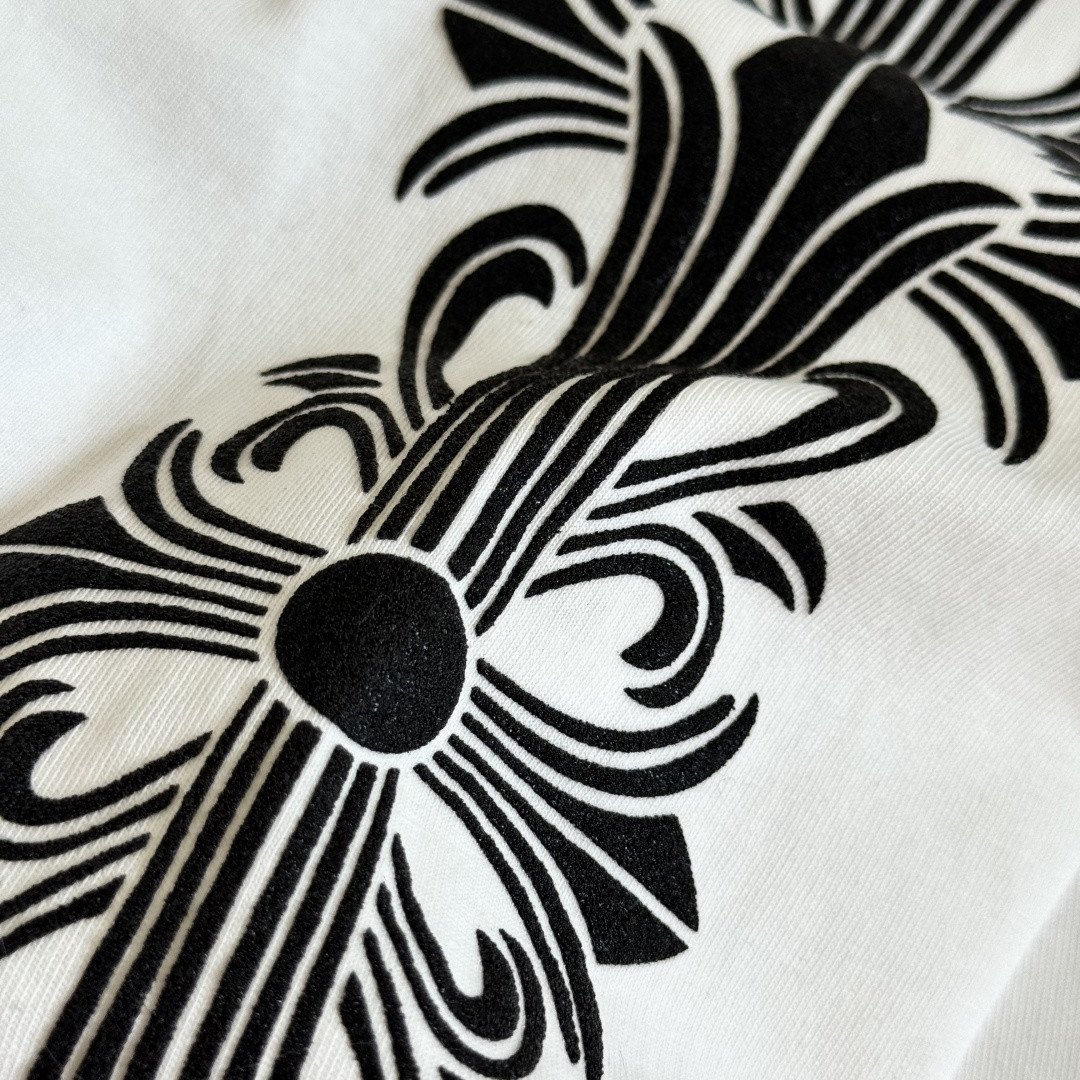 Chrome Hearts 克罗心 Aspen限定 Mattyboy 联名 黑白插肩花臂长袖卫衣 T恤 套头 白色 A5