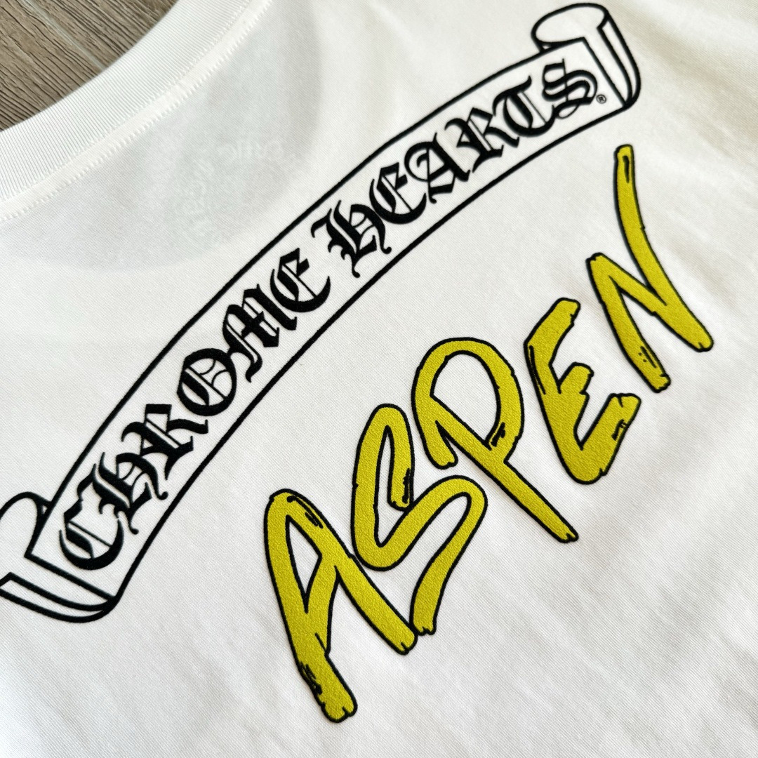 Chrome Hearts 克罗心 Aspen限定 Mattyboy 联名 黑白插肩花臂长袖卫衣 T恤 套头 白色 A5