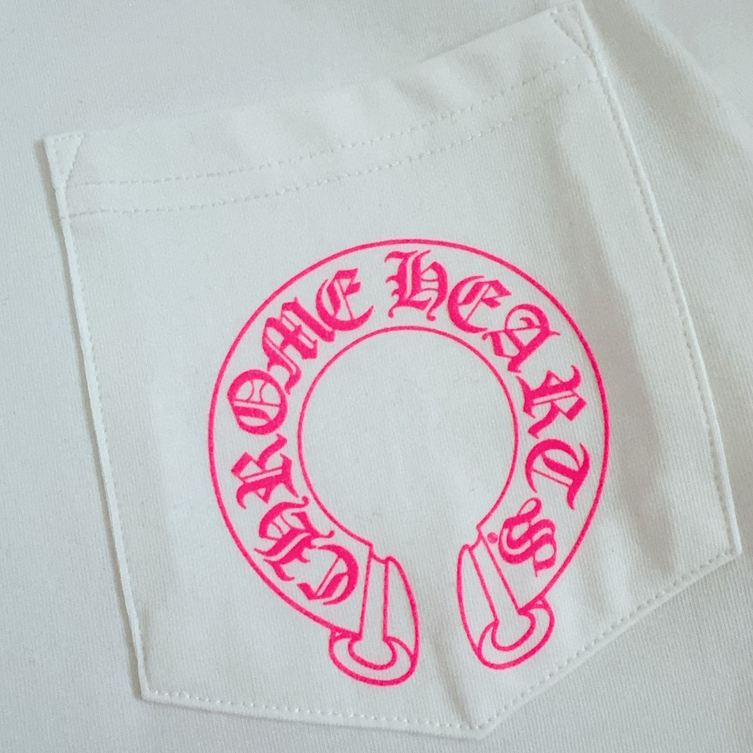 Chrome Hearts 克罗心 粉色双袖十字藤蔓后背马蹄长袖卫衣 T恤 套头 白色 A5 CH-2322617