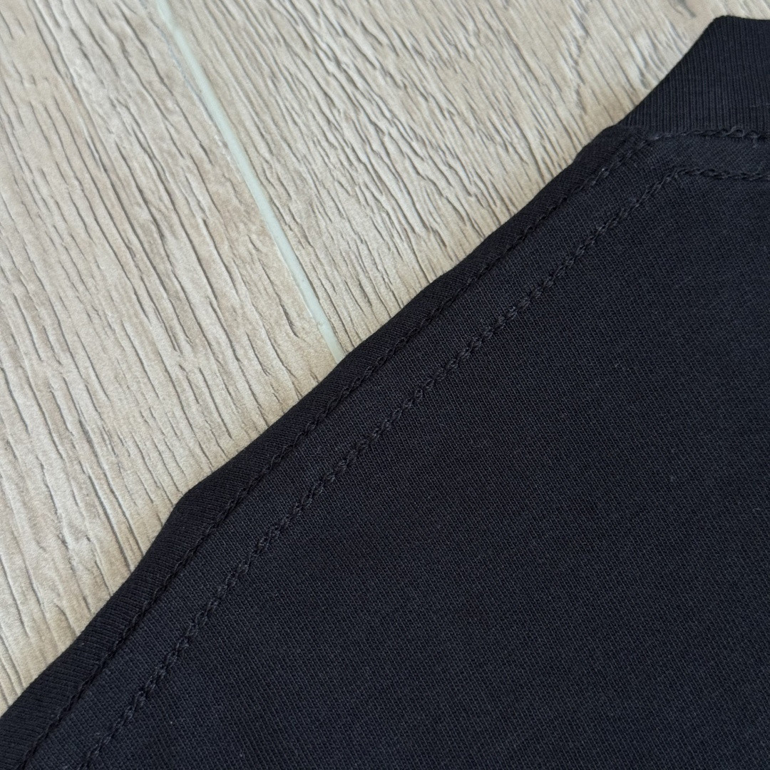 Chrome Hearts 克罗心 领口玫红长袖卫衣 T恤 套头 黑色 A5 CHS-571