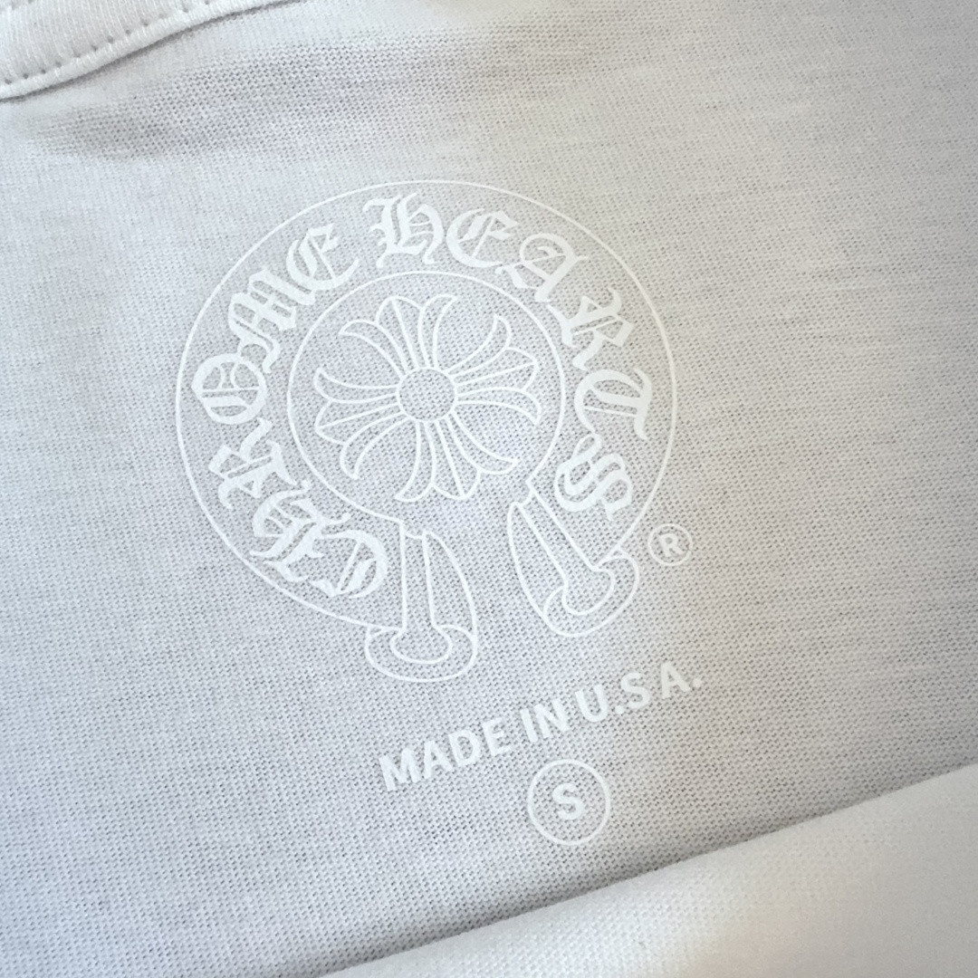 Chrome Hearts 克罗心 领口玫红长袖卫衣 T恤 套头 白色 A5 035-067971